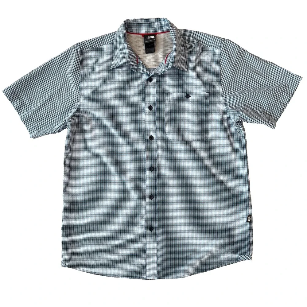 The North Face Men's Checkered Short‎ Sleeve Button Shirt Size M